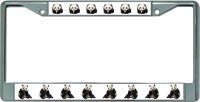 Nothing But Pandas Chrome License Plate Frame