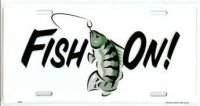 Fish On ... Fishing License Plate