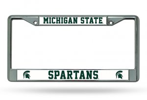 Michigan State Spartans Chrome License Plate Frame