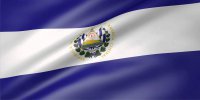 El Salvador Waving Flag Photo License Plate