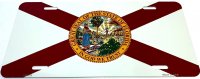 Florida State Flag Metal License Plate