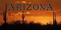 Arizona Desert Sunset Photo License Plate