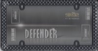 Defender Black Matte/Chrome License Plate Frame