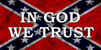 In God We Trust Confederate Rebel License Plate