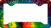 Tie Dye Design Thin Style License Plate Frame