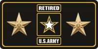 U.S. Army Retired Bronze Star Photo License Plate