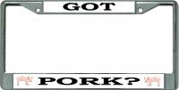 Got Pork Chrome License Plate Frame