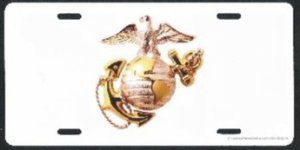 US Marine Corps Officers' Photo License Plate