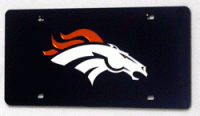 Denver Broncos Laser Navy License Plate