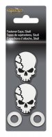 Skull Design Chrome Plastic Fastener Caps