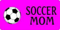 Soccer Mom On Purple Photo License Plate