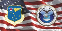 Alaskan Air Command & Air Force On U.S. Flag Photo License Plate
