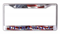 Ultra Maga Chrome License Plate Frame
