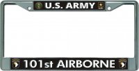 U.S. Army 101st Airborne #2 Chrome License Plate Frame