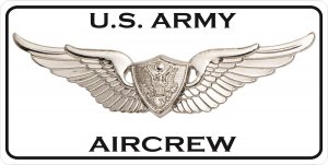 U.S. Army Aircrew Wings Photo License Plate