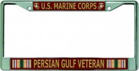 U.S. Marine Corps Persian Gulf Veteran Chrome Frame