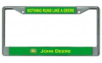 JOHN DEERE Nothing Runs Like a Deere Photo License Plate Frame