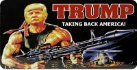 Trump Rambo Photo License Plate
