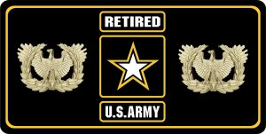 U.S. Army Retired Warrant Officer Photo License Plate
