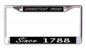 Connecticut Proud Since 1788 Chrome License Plate Frame