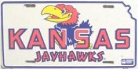 Kansas Jayhawks College License Plate