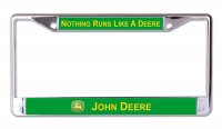 John Deere Nothing Runs Chrome License Plate Frame