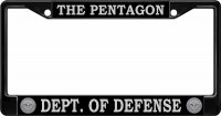 The Pentagon Dept. Of Defense Black License Plate Frame
