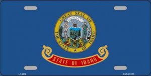 Idaho State Flag Metal License Plate