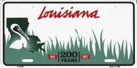 Louisiana State Look A Like Metal License Plate
