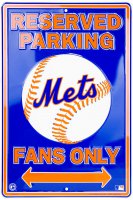 New York Mets Fan Metal Parking Sign