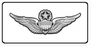 U.S. Army Master Aviator White Photo License Plate