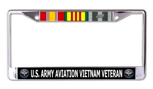 U.S. Army Aviation Vietnam Veteran Chrome License Plate Frame
