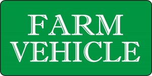 Farm Vehicle On Green Photo License Plate
