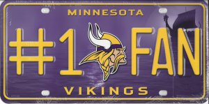 Vikings #1 Fan Metal License Plate