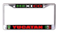 Mexico Yucatan Chrome License Plate Frame