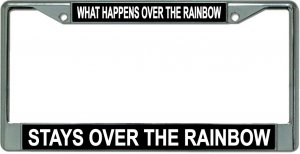 What Happens Over The Rainbow....Photo License Plate Frame