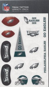 Philadelphia Eagles Variety Pack Tattoo Set