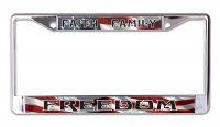 Faith Family Freedom Chrome License Plate Frame