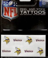 Minnesota Vikings 8-PC Peel And Stick Tattoo Set