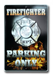 Firefighter Only Metal Parking Sign
