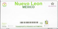 Nuevo Leon Mexico Blank Background Metal License Plate