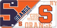 Syracuse Orange Metal License Plate