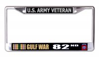 U.S. Army Veteran Gulf War 82nd Airborne Chrome Frame