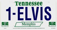 Tennessee 1-ELVIS Metal License Plate