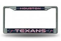 Houston Texans Glitter Chrome License Plate Frame