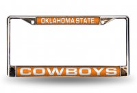 Oklahoma State Cowboys Laser Chrome License Plate Frame