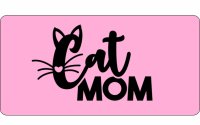 Cat Mom On Pink Photo License Plate