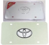 Toyota 3-D Chrome Logo Stainless Steel License Plate