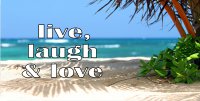 Live, Laugh And Love Beach Scene License Plate