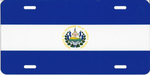 EL Salvador Flag Photo License Plate